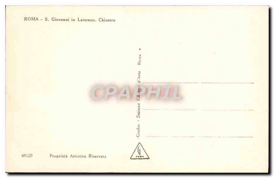 CPA Roma S Giovanni In Laterano Chiostro — Rückseite