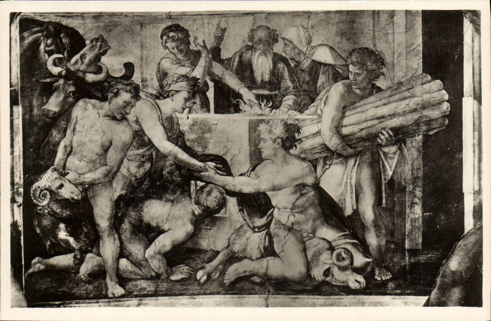 CPA Roma Cappella Sistina Sacrificio Di Noe Michelangelo