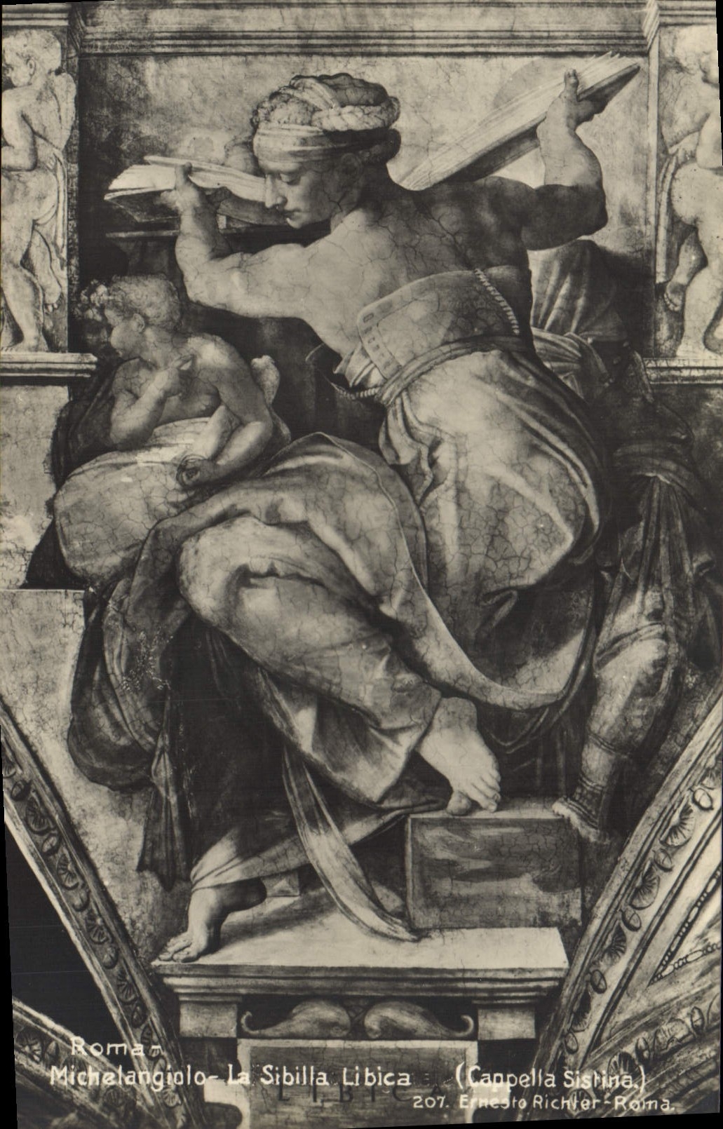 CPA Roma Michelangiolo La Sibilla Libica Cappella Sistina 