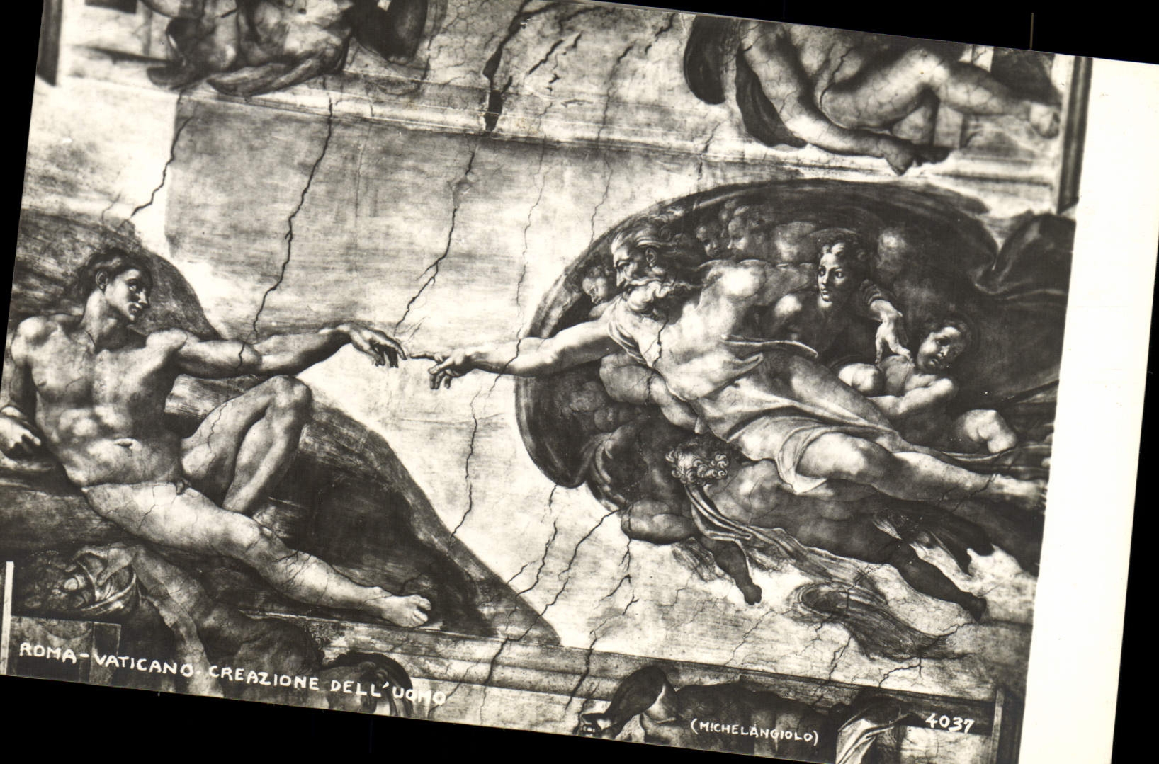 CPA Roma Vaticano Creazione dell Uono Michelangelo