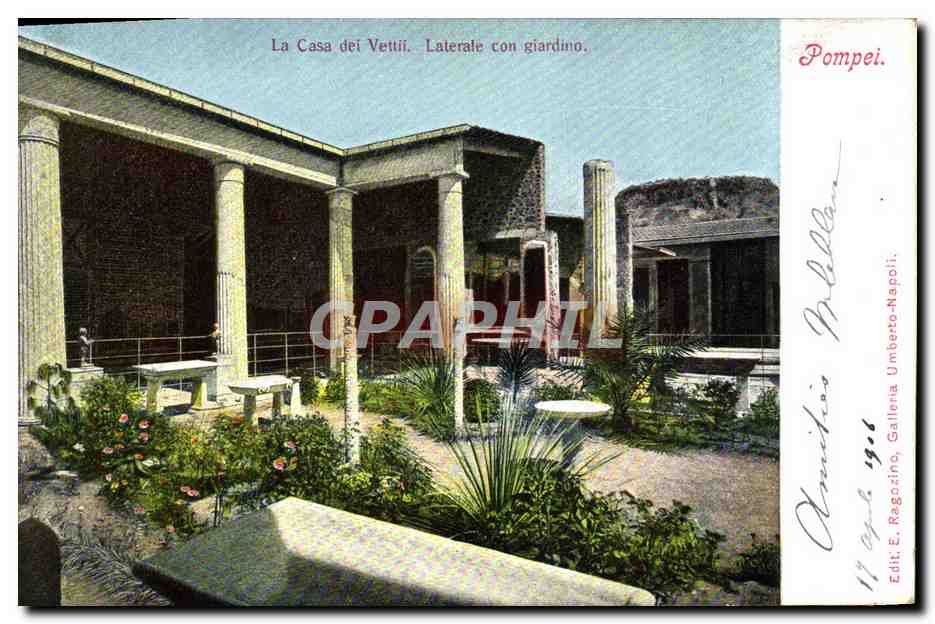 CPA Pompei La case dei Veitti Laterale con giardino