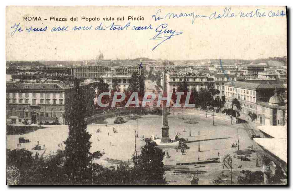 CPA Roma Piazza del Popolo Vista dal Pincio