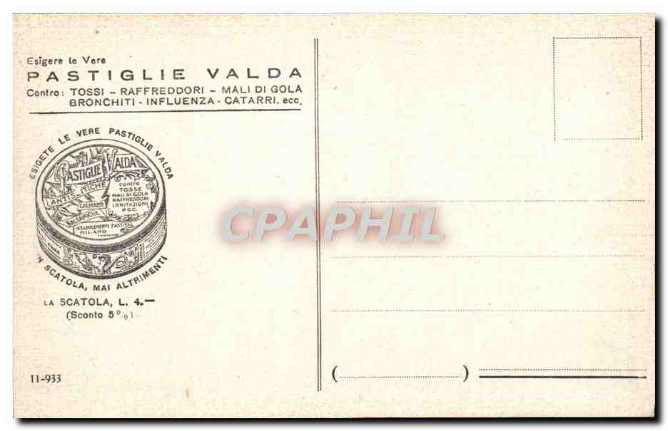 CPA Roma Foro Mussolini Pastiglie Valda Stade — Rückseite