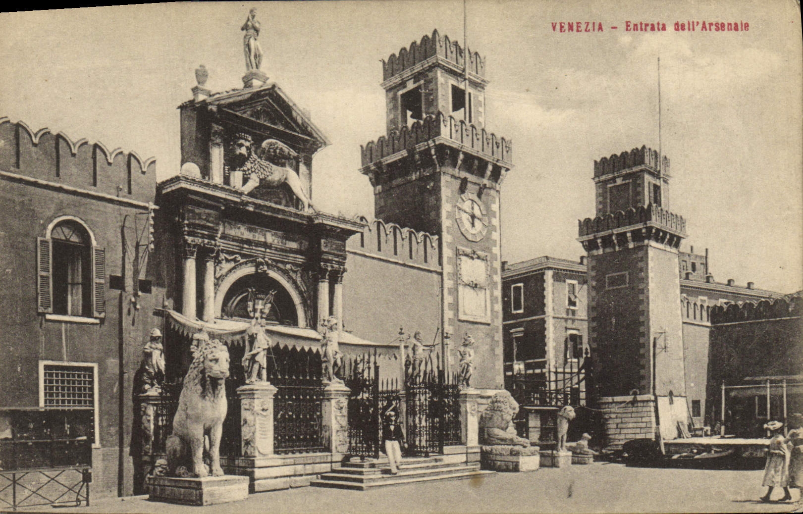 CPA Venezia Entrata dell Arsenale Lion