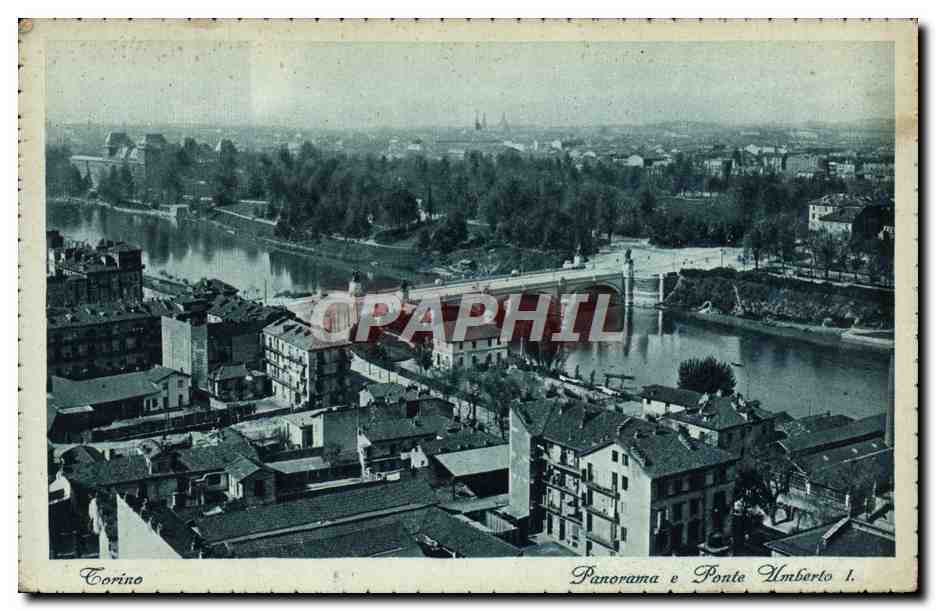 CPA Torino Panorama e Ponte Umberto I