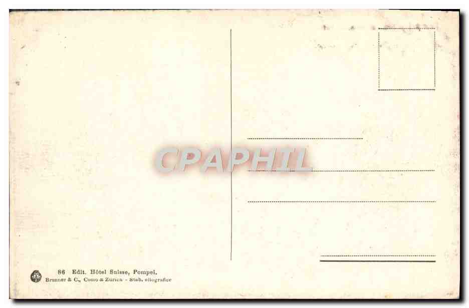 CPA Pompei Casa di Cornelio Rufo — Rückseite