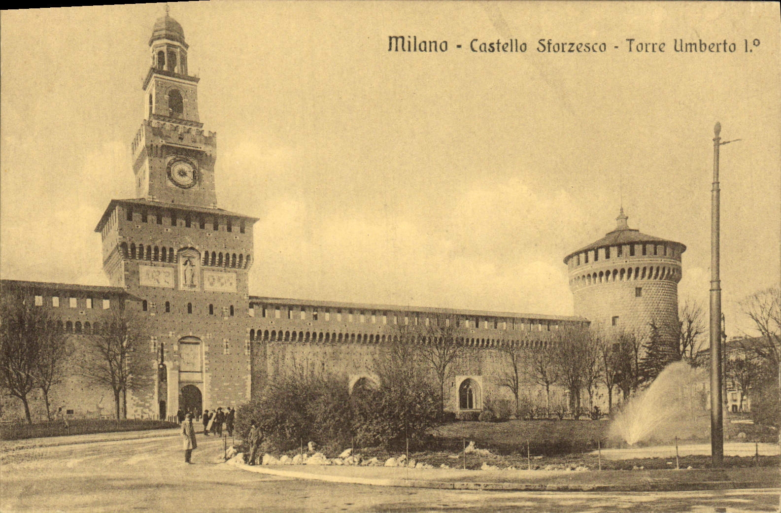 CPA Milano Castello Sforzesco Torre Umberta I