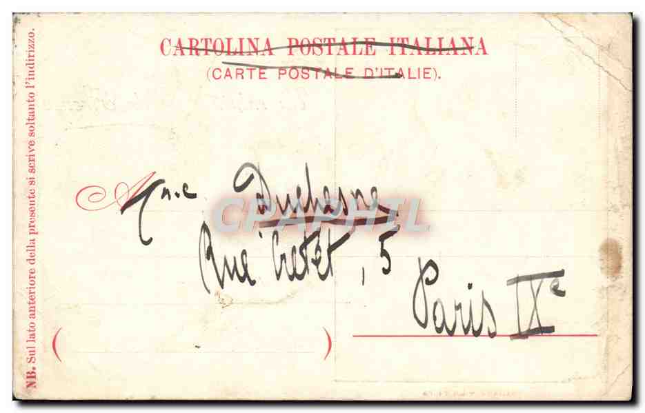 CPA Tizano La flora  — Verso