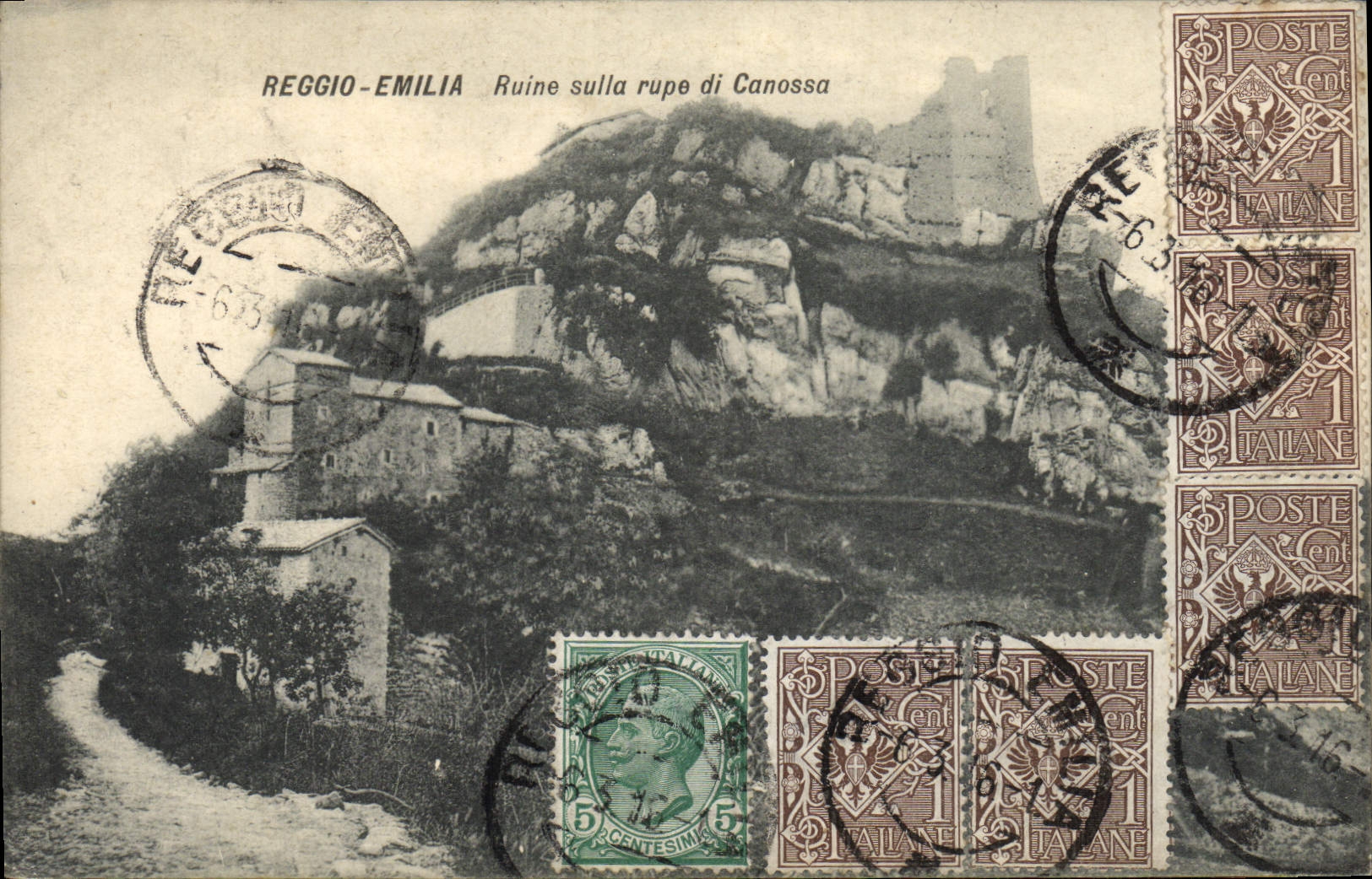 CPA Reggio Emilla Ruine Sulla Rupe di Canossa