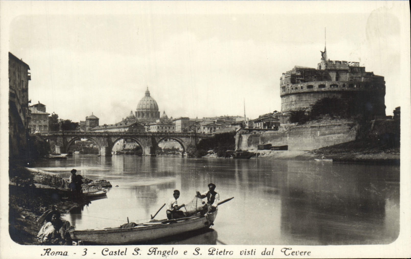 CPA Roma Castel S Angelo e S Pietro visit dal Tevere