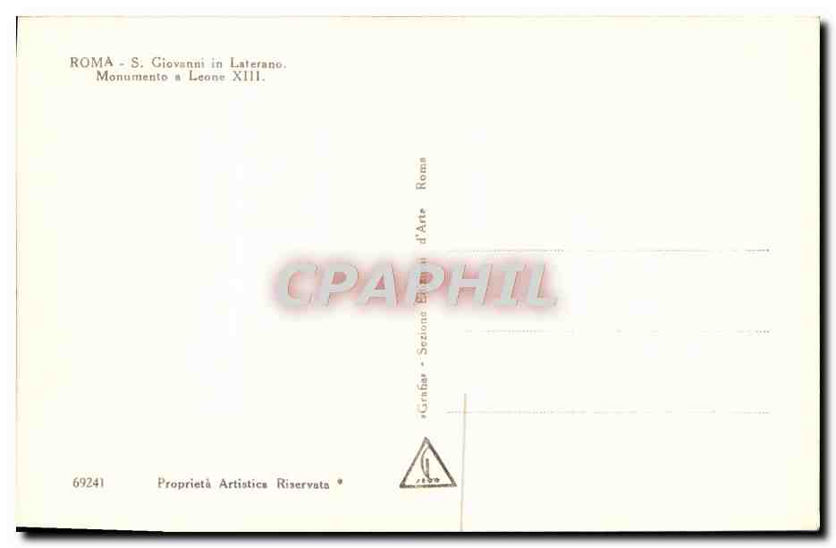 CPA Roma S Giovanni in Laterano Monumento a Leone XIII — Rückseite