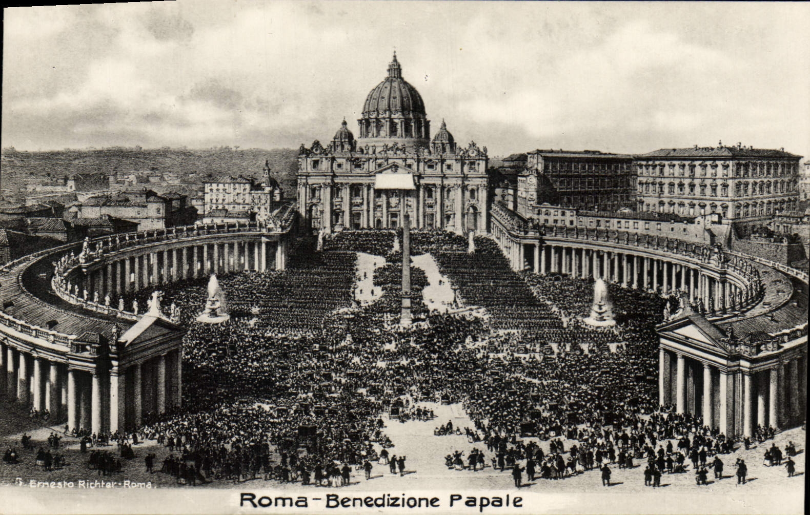 CPA Roma Benedizione Papale