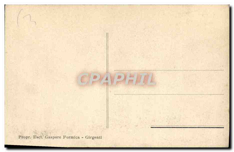 CPA Girgenti Tempio detto Della Concordia — Rückseite