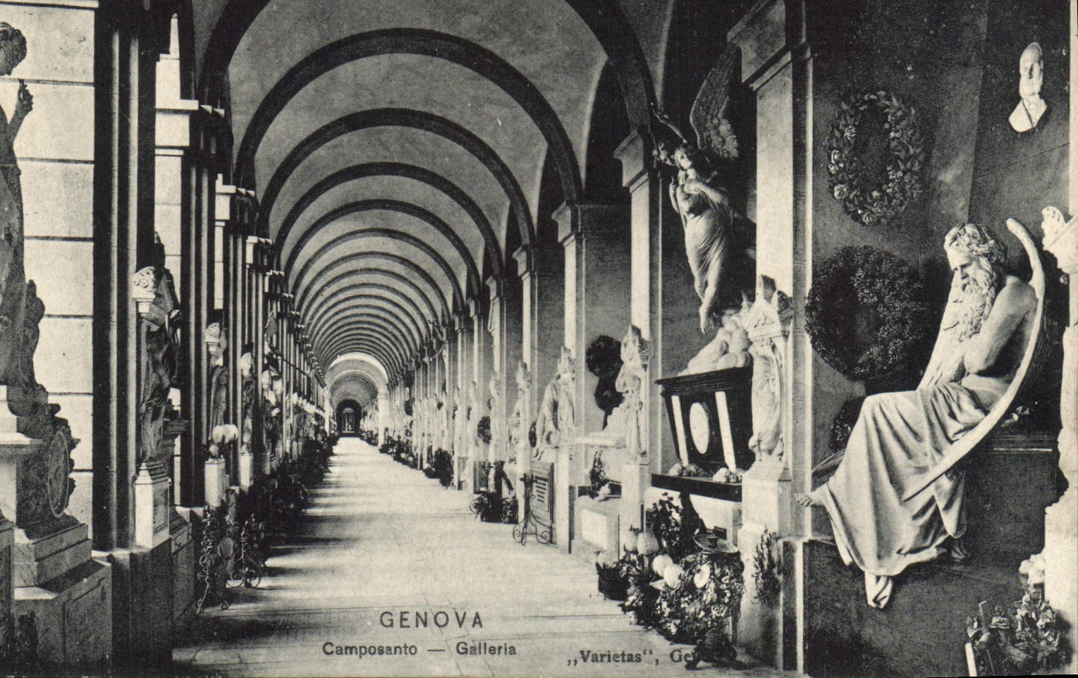 CPA Genova Camposanto Galleria