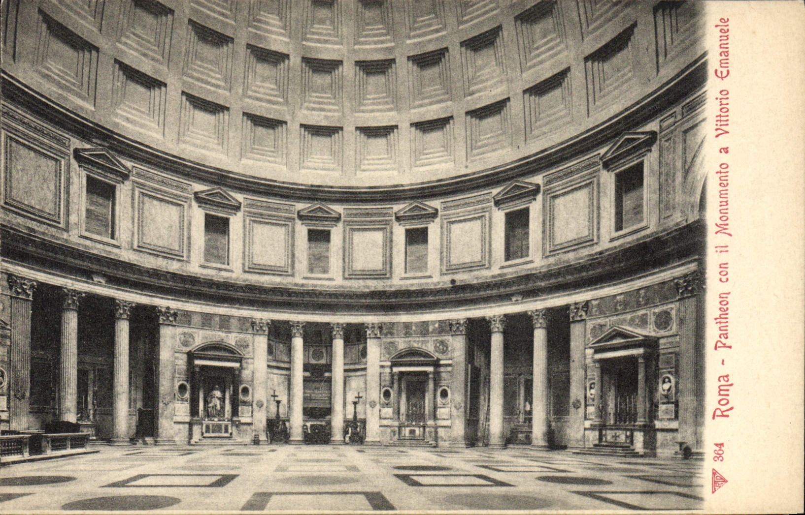CPA Roma Pantheon Con il Monumento a Vittorio Emanuele