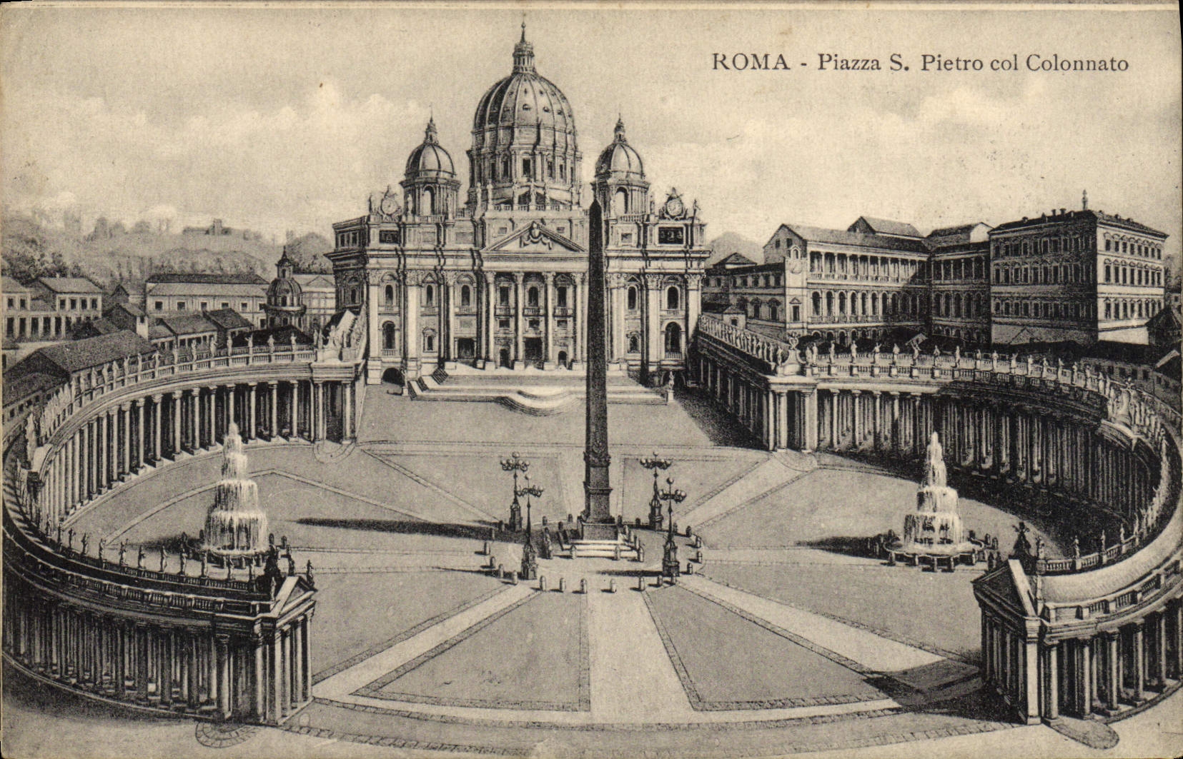 CPA Roma Piazza Pietro col Colonnato