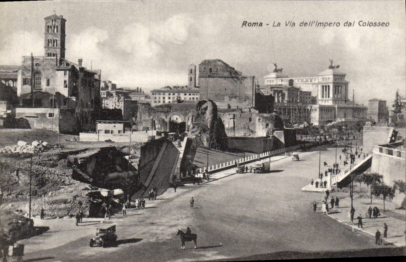 CPA Roma La Via dell'impero dal colosseo