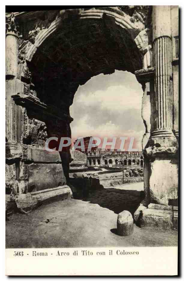CPA Roma Arco di Tito Con il Colosseo