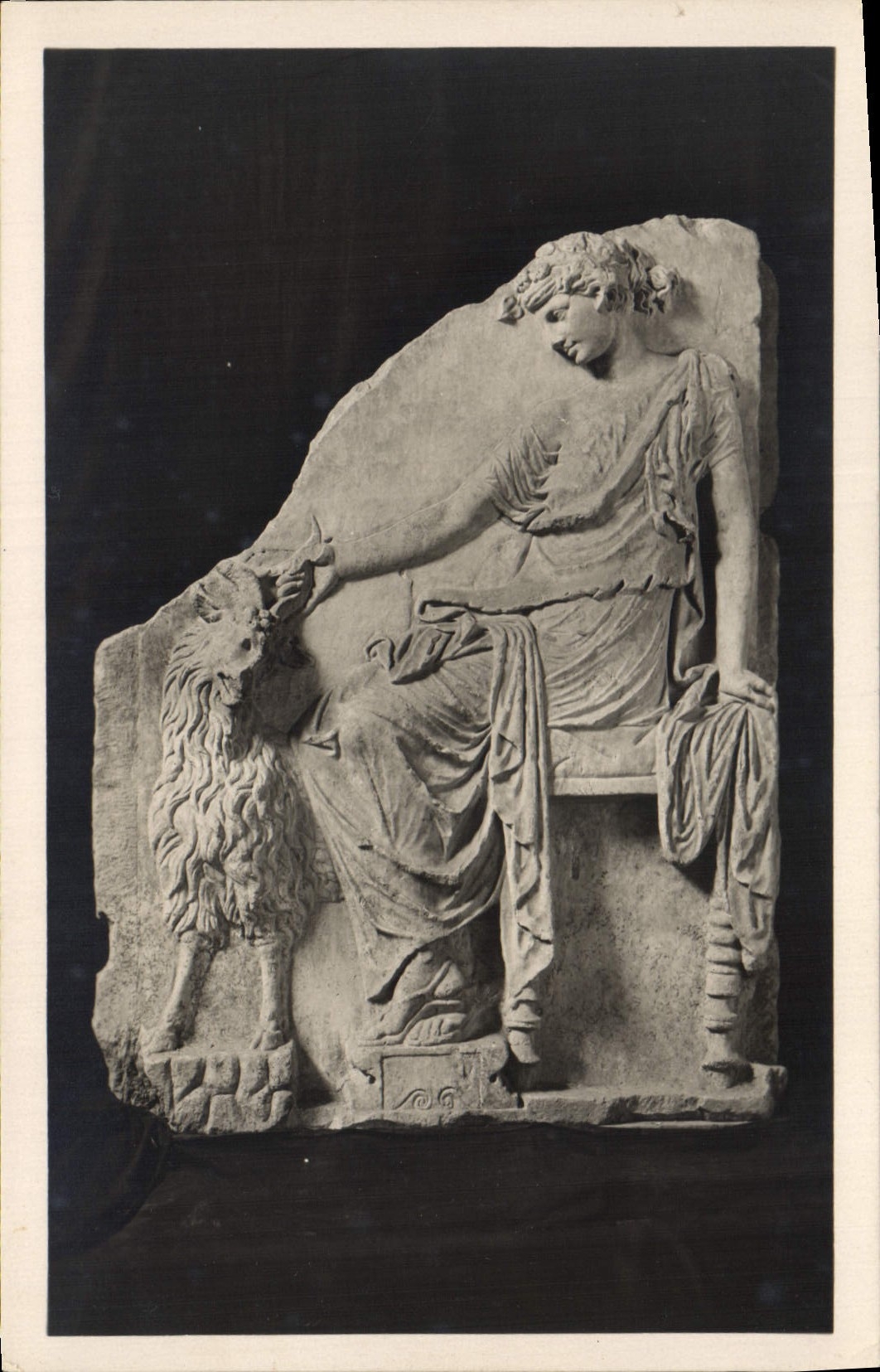 CPA Roma Museo Nazionale Romano Rilievo Con Menade e Capero Arte ellenistica romana 