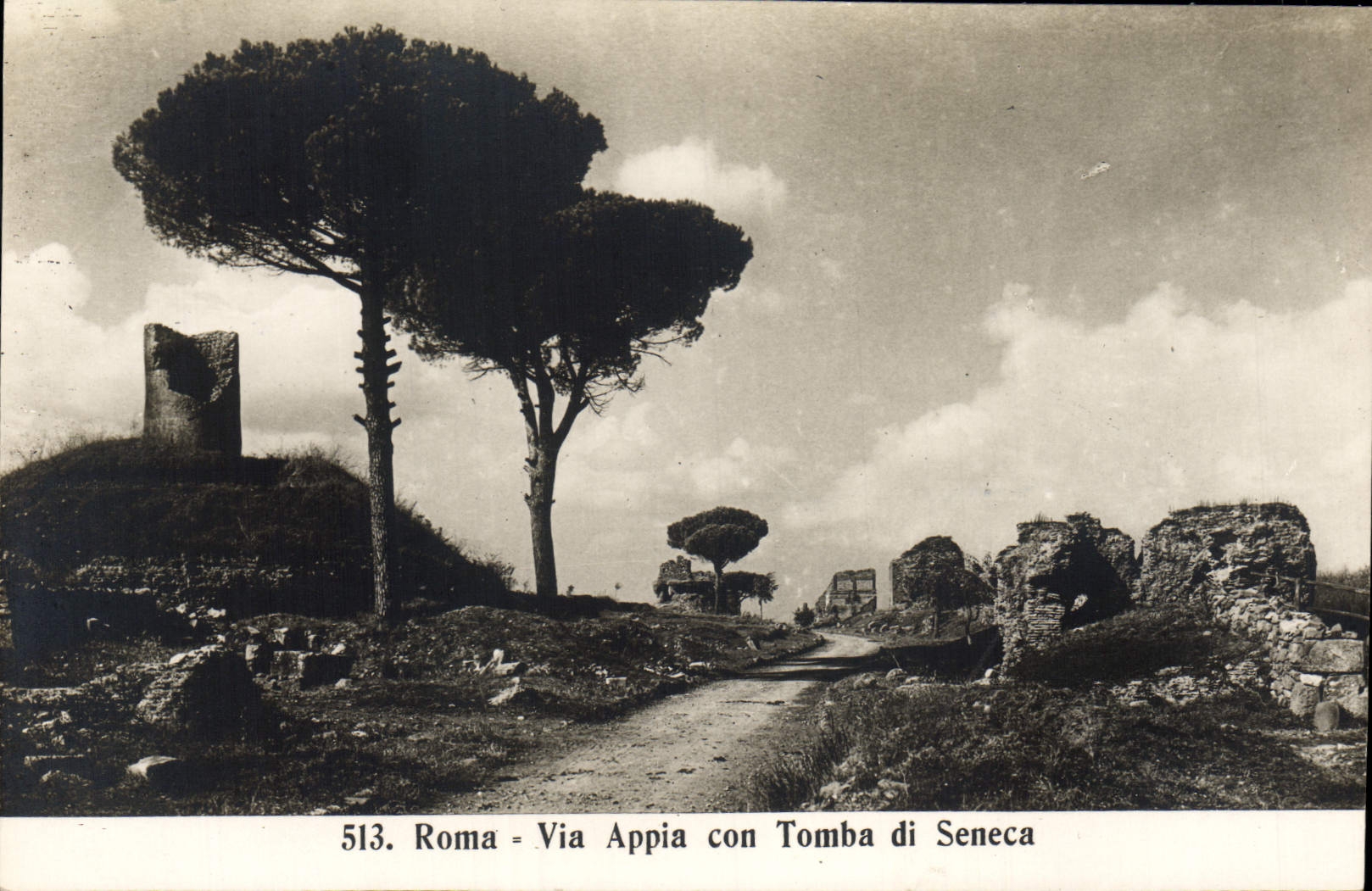 CPA Roma Via Appia Con Tomba di Seneca
