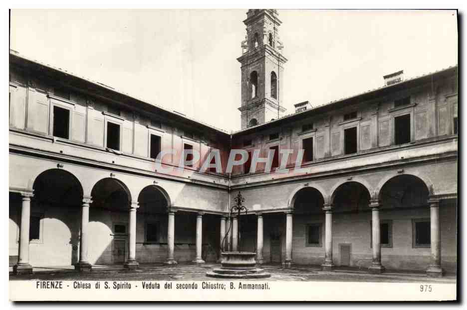 CPA Firenze Chiese di Spirite Veduta del Seconde Chiostro B Ammannnati