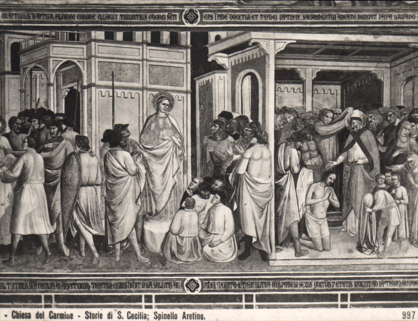 CPA Firenze Chiesa del Carmine Storie di S Cecilia Spinello Aretino