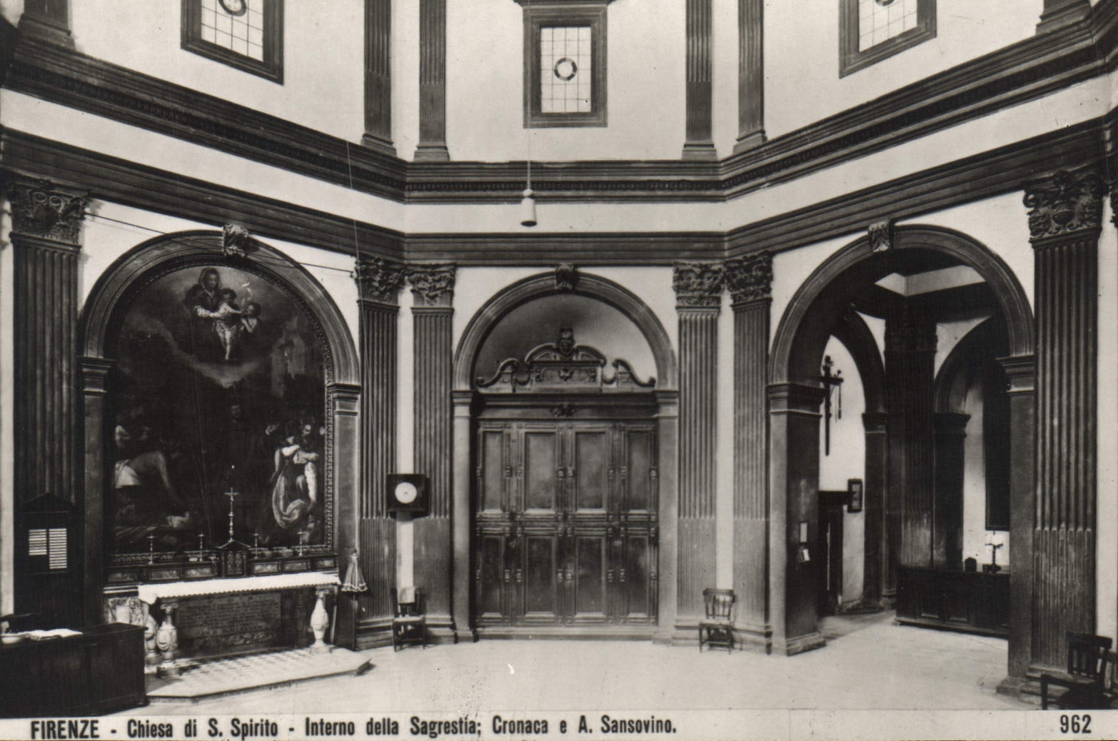CPA Firenze Chiesa di Spirito Interne Della Sagrestia Cronaca e A Sansovino