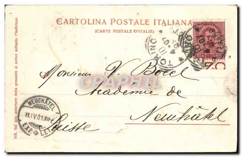 CPA Torino La Mole Antonelliana  — Rückseite
