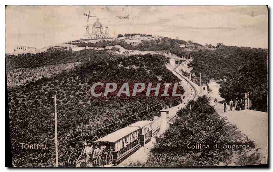 CPA Torino Collina di Superga Funiculaire Train