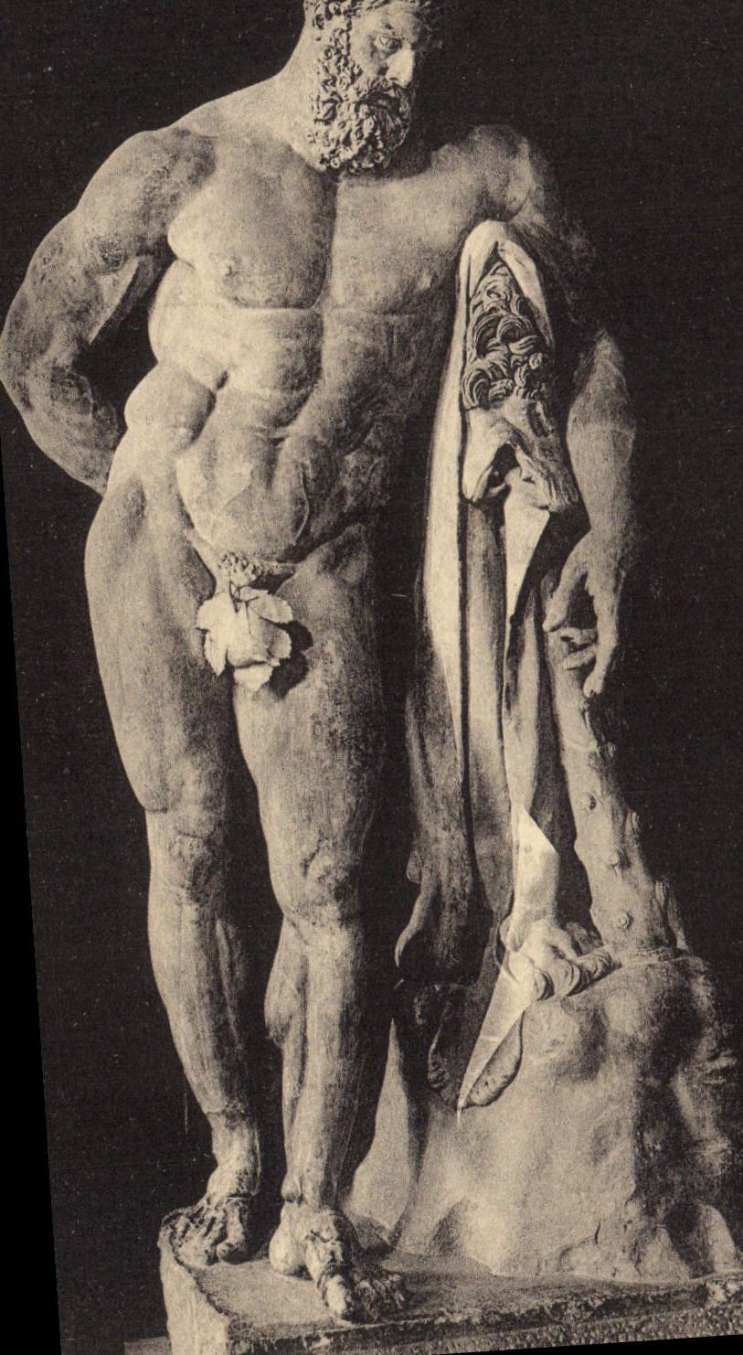 CPA Napoli Museo Nazionale Ercole farnese Glycon d'Atene