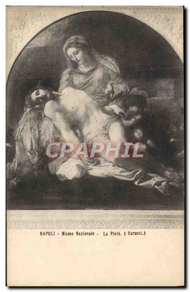 CPA Napoli Museo Nazianale La Pieta Caracci