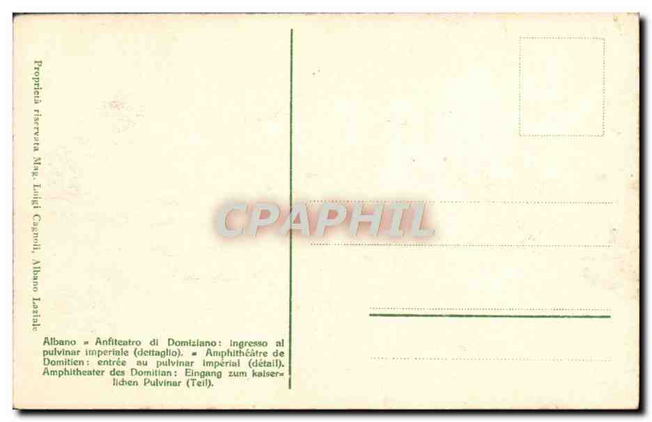 CPA Albano Anfiteatro di Domiziano — Rückseite