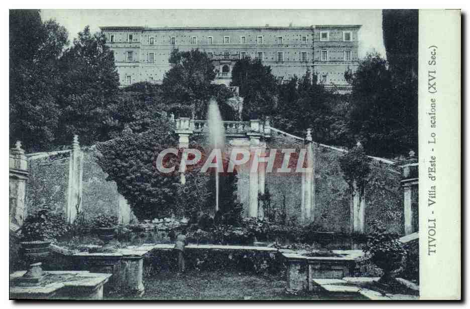 CPA Tivoli Villa D'Este Lo Scalone