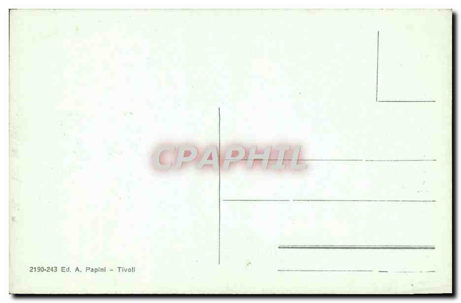 CPA Tivoli Villa D'Este Lo Scalone — Rückseite