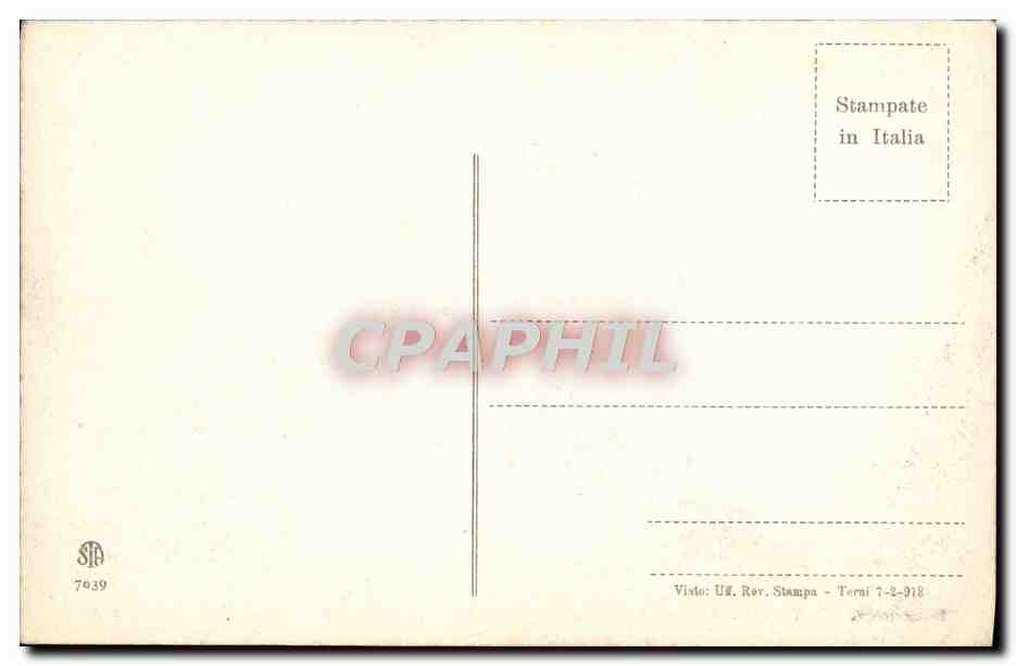 CPA Montecassino La Vergine Col Bambino S P Benedetto S Scolastica e Angeli  — Rückseite