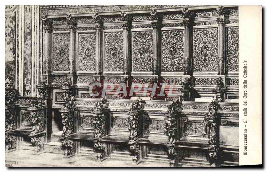 CPA Montecassino Gll Slalli Del Coro Della Cattedrale