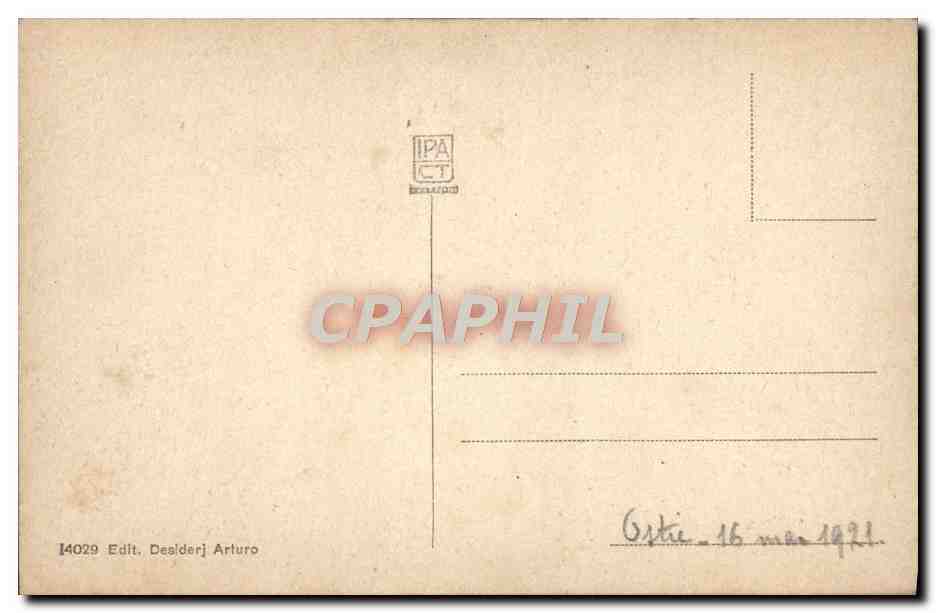 CPA Ostia Il Costello Di Giuliaono Della Rovere — Rückseite