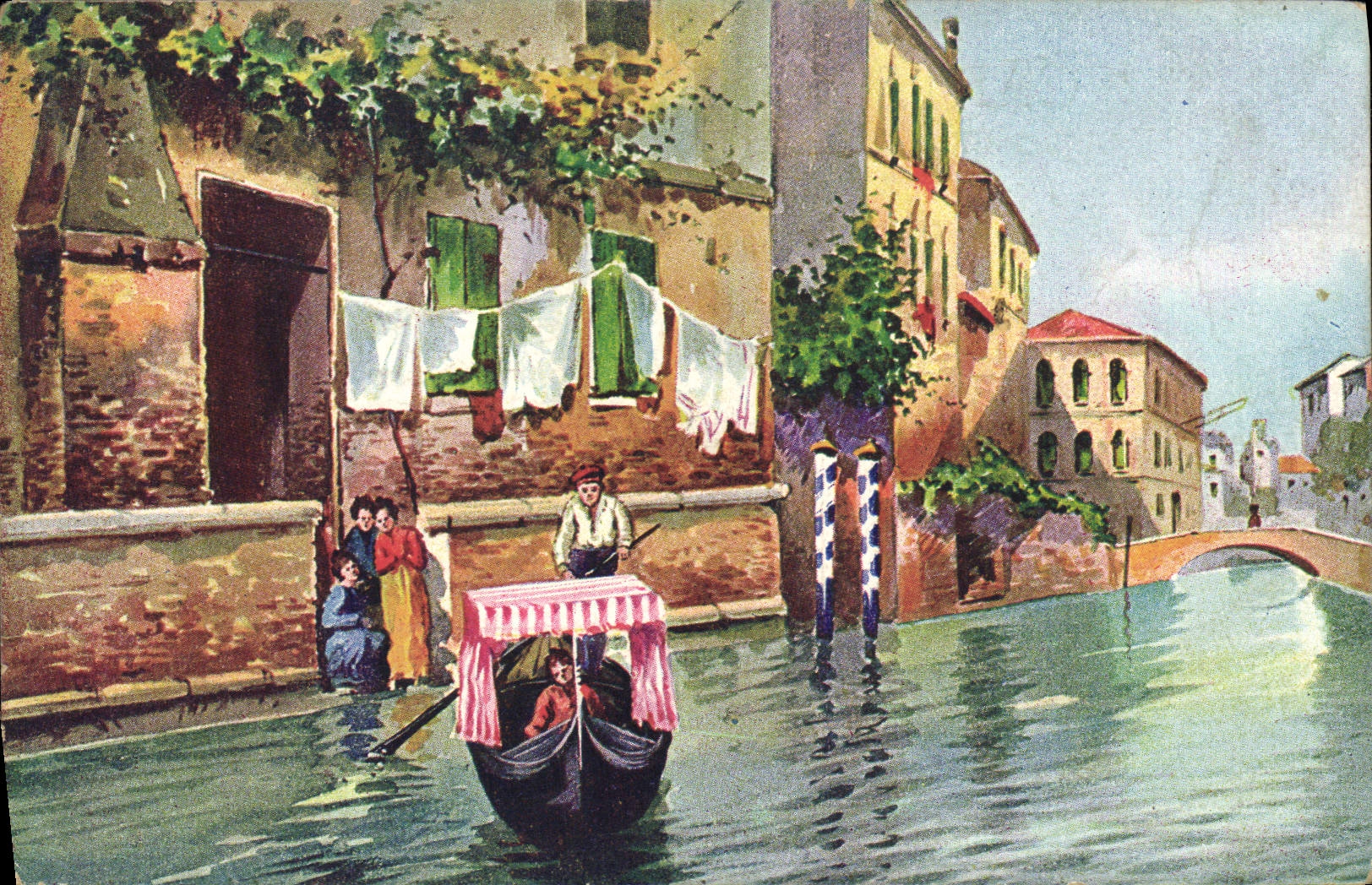 CPA Venise Fondamenta E Ponte Dei Chercier