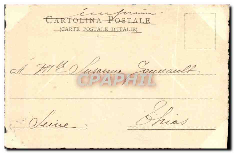CPA Nevictaa Castello Medioevale Torino — Rückseite