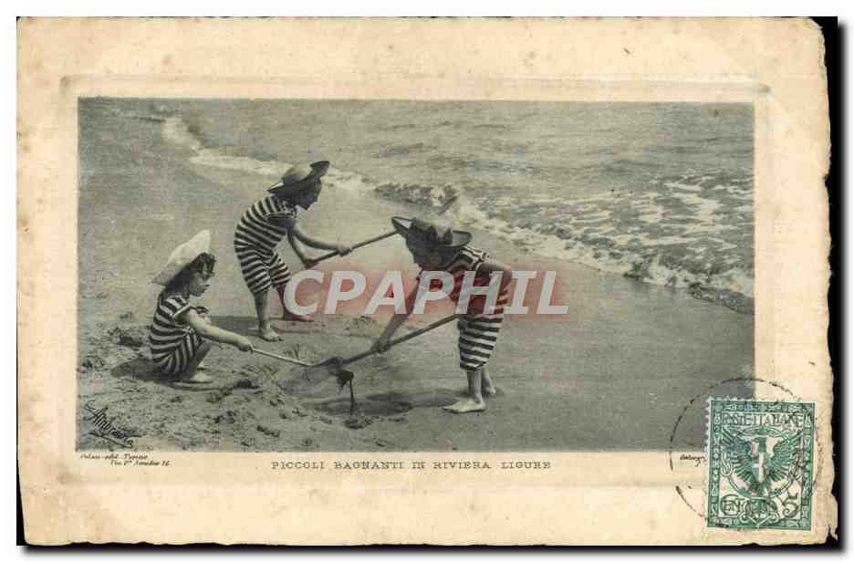 CPA Piccolo Bagnanti in Riviera Ligure Enfants