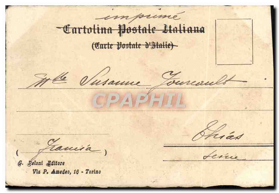 CPA Nebbia Sul Po Torino — Rückseite