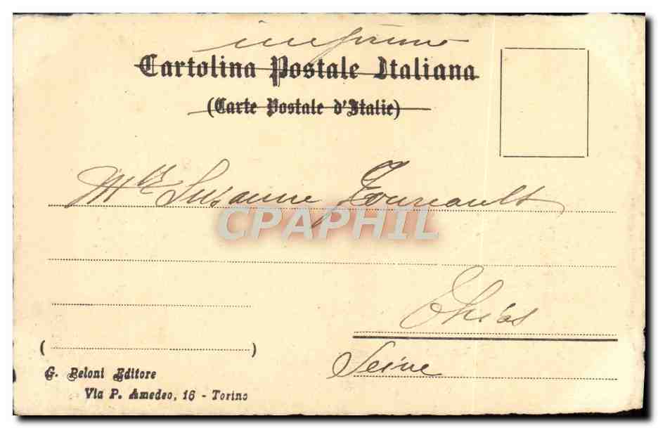 CPA Nevicata Castello Del Valentino Torino — Rückseite