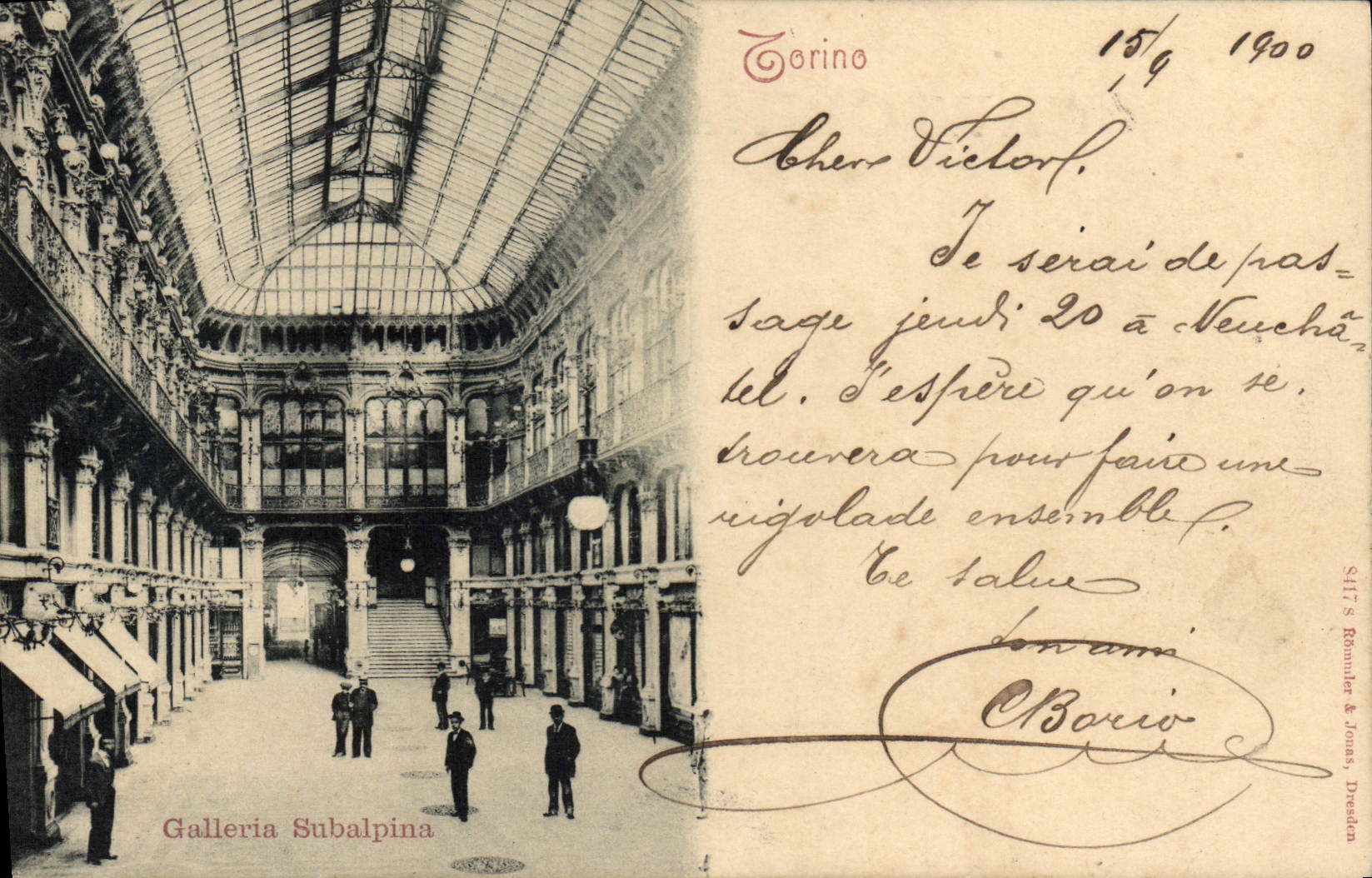 CPA Torino Galleria Subalpina