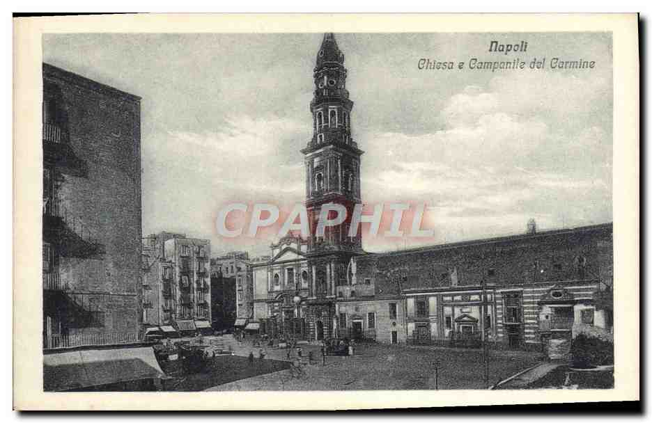CPA Napoli Chiesa E Campanile Del Carmine