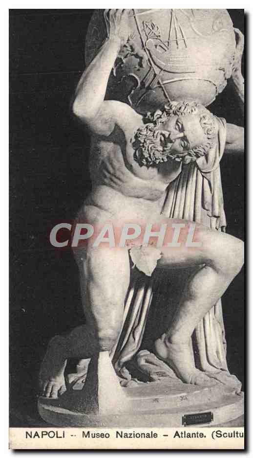 CPA Napoli Museo Nazionale Atlante Atlas