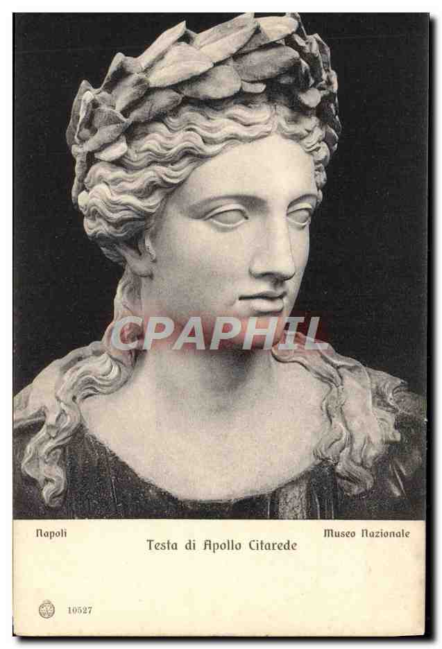 CPA Napoli Museo Nazionale Testa Di Apollo Citarede
