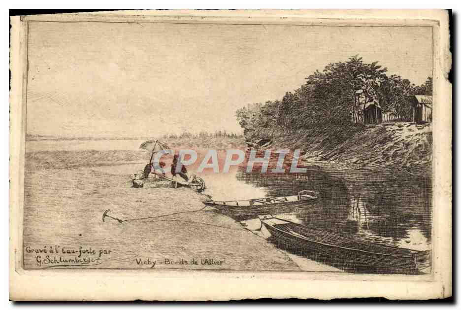 CPA Vichy Bords De L'Allier