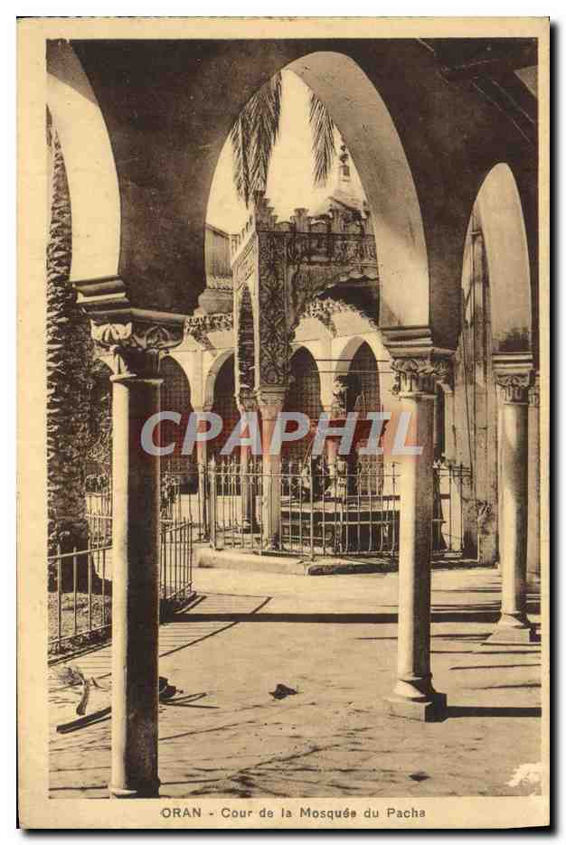 CPA Oran Cour De La Mosquee Du Pacha