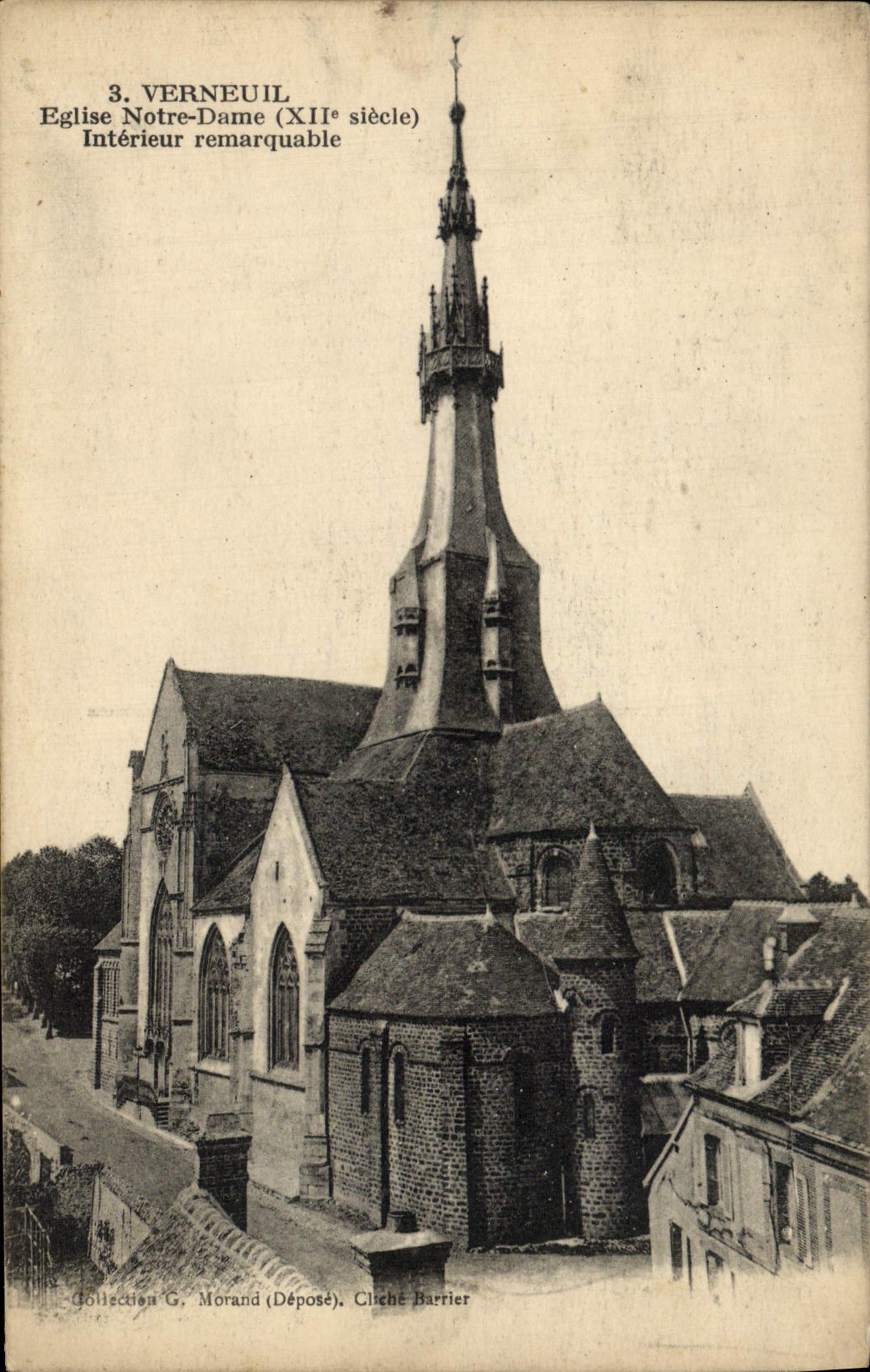 CPA Verneuil Eglise Notre Dame Interieur Remarquable