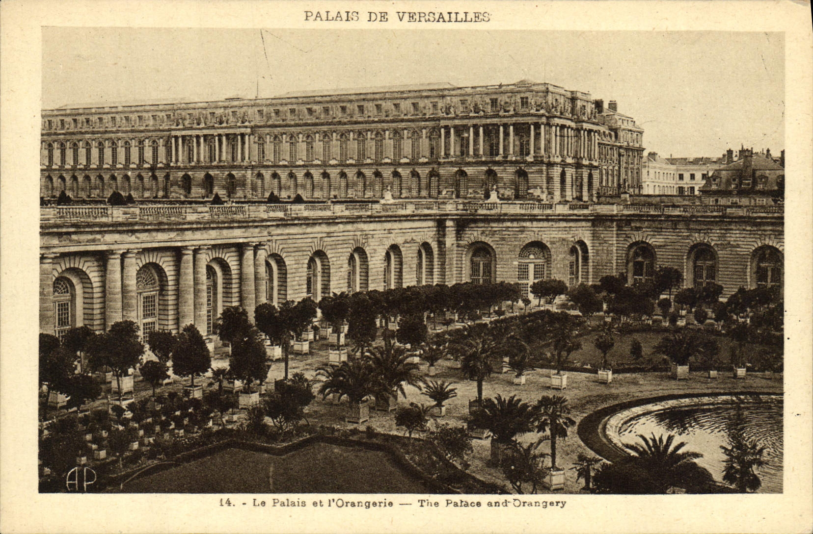 CPA Palais De Versailles La Palais Et l'Orangerie